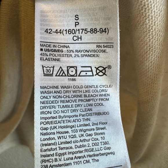 GAP Soft Oatmeal Lightweight Hoodie Size Small Neutral Minimal - Picture 6 of 7